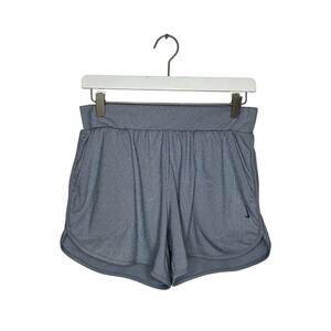 NIKE Women's Swoosh Active Shorts Blue & White Size Medium